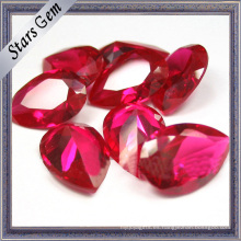 Pear Shape 3X4mm Brilliant Sparkles # 5 Vivid Red Lab Ruby